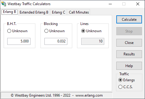 The Erlang B Calculator
