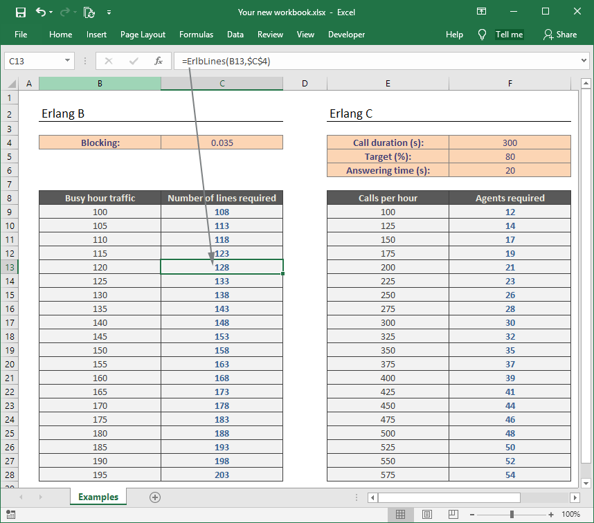 Erlang for Excel examples